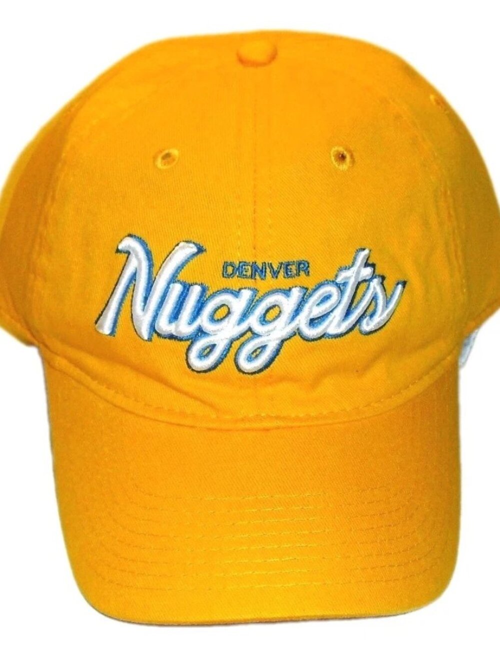 Denver Nuggets Mens Script Logo Adjustable Strapback hat cap Yellow Color New